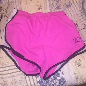 Hot pink running shorts